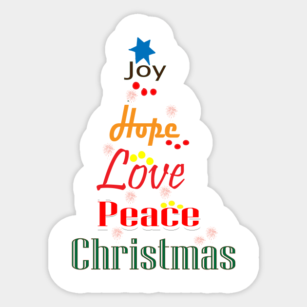 Joy Hope Love Peace Christmas Sticker by FlorenceFashionstyle